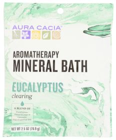 AURA CACIA: Aromatherapy Mineral Bath Clearing Eucalyptus, 2.5 Oz