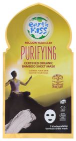 EARTH KISS: Million Year Clay Purifying Bamboo Sheet Mask, 1 ea