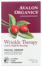 AVALON ORGANICS: Wrinkle Therapy with CoQ10 & Rosehip Facial Serum, 0.55 oz