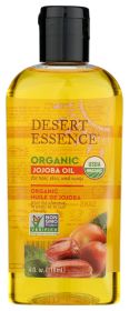 DESSERT ESSENCE: Organic Jojoba Oil for Hair Skin & Scalp, 4 Oz