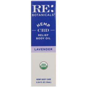 RE BOTANICALS: Lavender Relief Body Oil, 0.34 oz