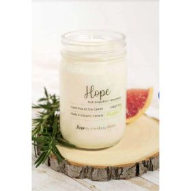 PureYou Handmade Scented Soy Wax Candle Fresh Pink Grapefruit and Rosemary