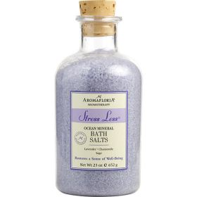 STRESS LESS by Aromafloria OCEAN MINERAL BATH SALTS 23 OZ BLEND OF LAVENDER, CHAMOMILE, AND SAGE