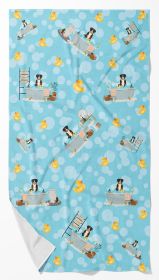 Appenzeller Sennenhund in Bathtub Bath Towel Large Oversized Plush Fitness Body Towel, Ultra Soft Absorbent Quick Drying, 42"L x 24"W