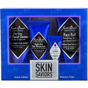 Skin Saviors Set: Pure Clean Daily Facial Cleanser 3 oz +Face Buff Energizing Scrub 3 oz +Double-Duty Face Moisturizer SPF 20 1.5 oz +Intense Therapy