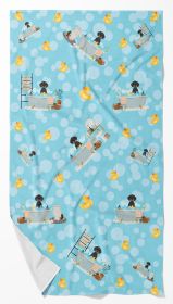 Black and Tan Dachshund Bath Towel Large Oversized Plush Fitness Body Towel, Ultra Soft Absorbent Quick Drying, 42"L x 24"W