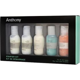 Anthony by Anthony Starter Kit - Glycolic Facial Cleanser + Facial Scrub + Shave Cream + Invigorating Rush Hair & Body Wash + All Purpose Facial Moist