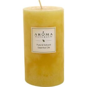 AMBIANCE AROMATHERAPY by Ambiance Aromatherapy ONE 2.75 X 5 inch PILLAR AROMATHERAPY CANDLE. COMBINES THE ESSENTIAL OILS OF ORANGE & LEMONGRASS. BURNS