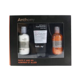 Face It &amp; Go Kit: Glycolic Facial Cleanser 100ml + All Purpose Facial Moisturizer 90ml + Facial Scrub 100ml