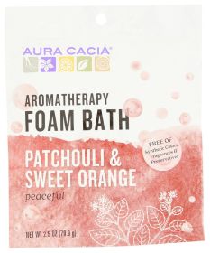 AURA CACIA: Peaceful Patchouli and Sweet Orange Foam Bath, 2.5 oz