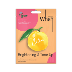 SIMPLY WHEN Vegan Citron Brightening & Tone Up Sheet Mask (size: 230 ml / 8 fl oz)