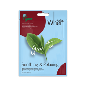 Vegan Green Tea Soothing & Relaxing Sheet Mask - Simply When (size: 230 ml / 8 fl oz)