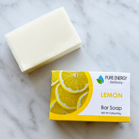 Pure Soap (Pure Soaps are 5 Simple Ingredients: Saponified Organic Oils of Olive*, Coconut*, Palm*, Shea Butter*, Castor Oil* with a proprietary blend of pure lemon essential oil**certified organic, size: 0.25)