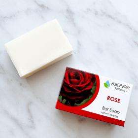 Pure Soap (Pure Soaps are 5 Simple Ingredients: Saponified Organic Oils of Olive*, Coconut*, Palm*, Shea Butter*, Castor Oil* with a proprietary blend of rose essential oil**certified organic, size: 0.25)